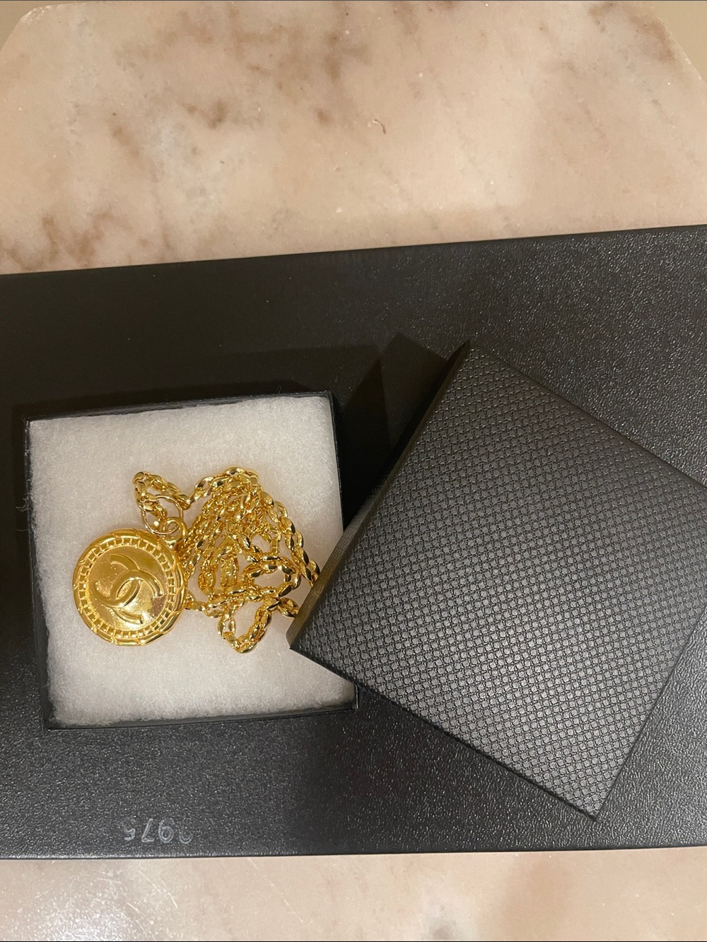 CHANEL Gold-Tone Coin Pendant And Chain Necklace - Picture 13 of 13